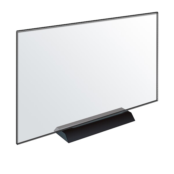 Acrylic Frame Sign Holder on Weighted Black Base 17"W x 11"H, PK2